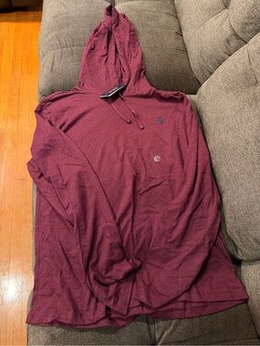 Polo by Ralph Lauren Burgundy Hooded Pullover with Pony Logo